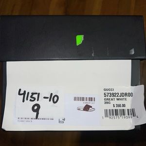 GUCCI WHITE RUBBER SLIDES